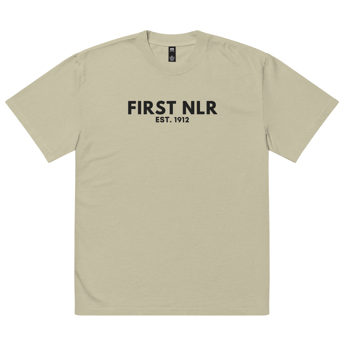 First NLR Embroidered (Black) Oversized faded t-shirt