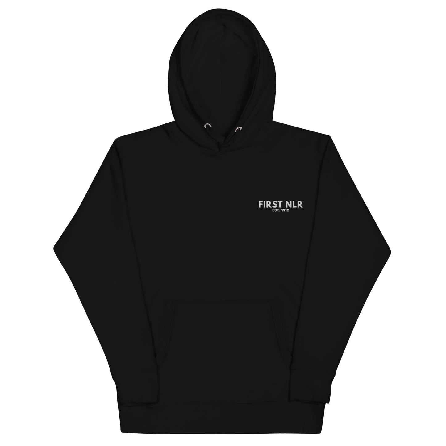 First NLR Pocket Embroidered (White) Hoodie